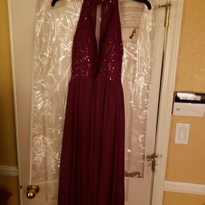 Sequin Hearts One Piece lace gown